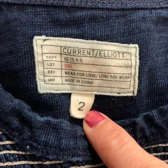 Current/Elliot dark denim blue swing top - Picture 9 of 15